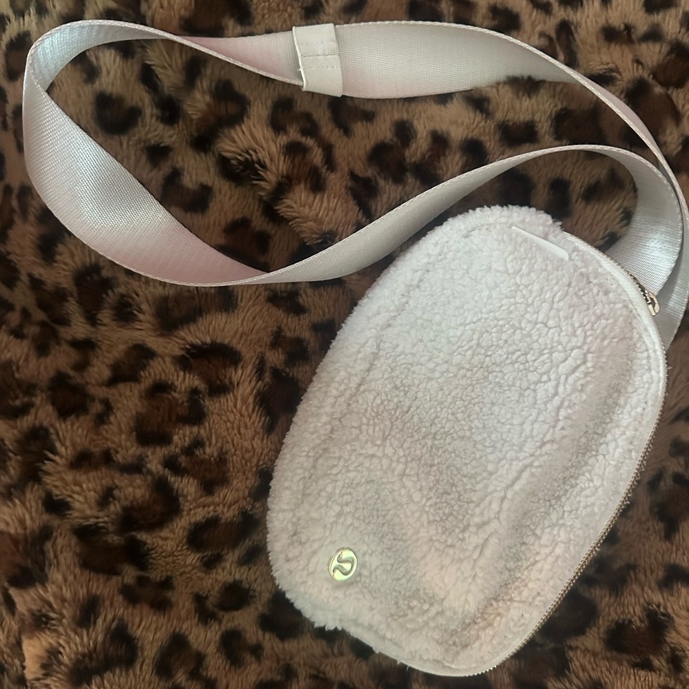 Lululemon Cream Sherpa Crossbody Bag
